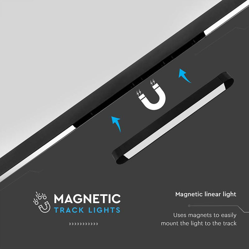 Corp LED magnetic 14W 4000K negru V-Tac SKU-10242