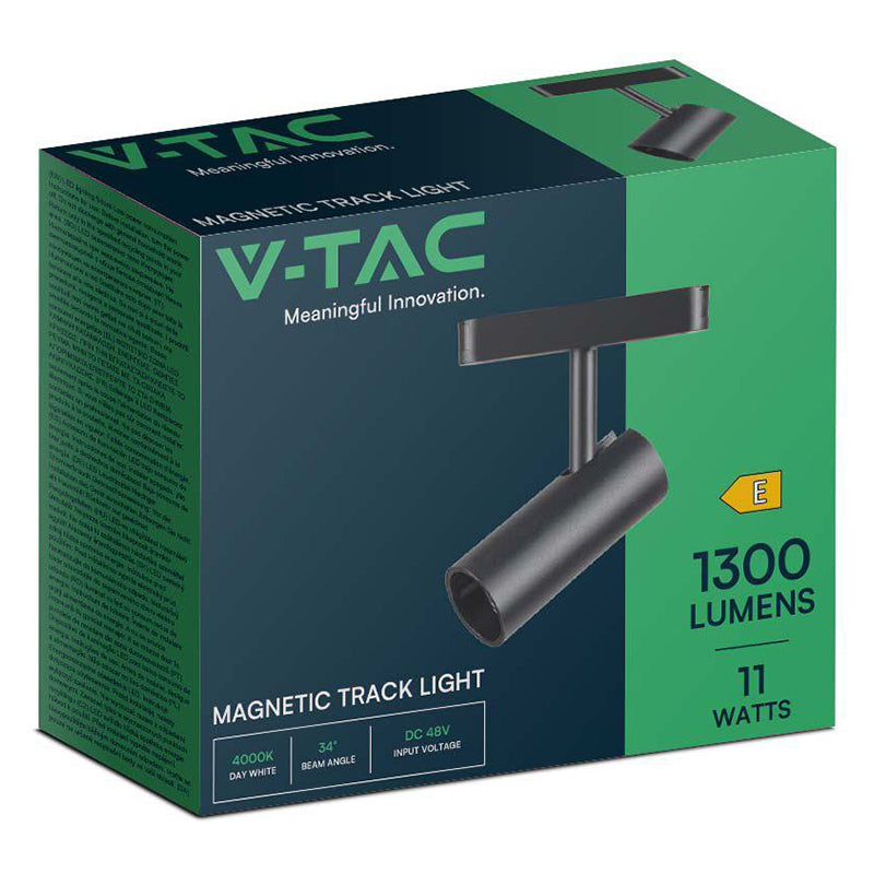 Corp LED magnetic 11 W 4000 K negru V-Tac SKU-10251
