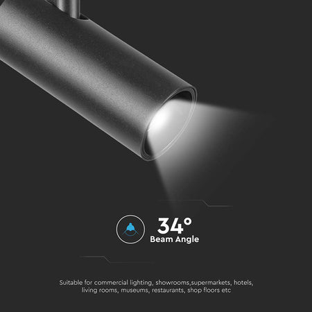 Corp LED magnetic 20W pentru șină, culoare negru, V-Tac