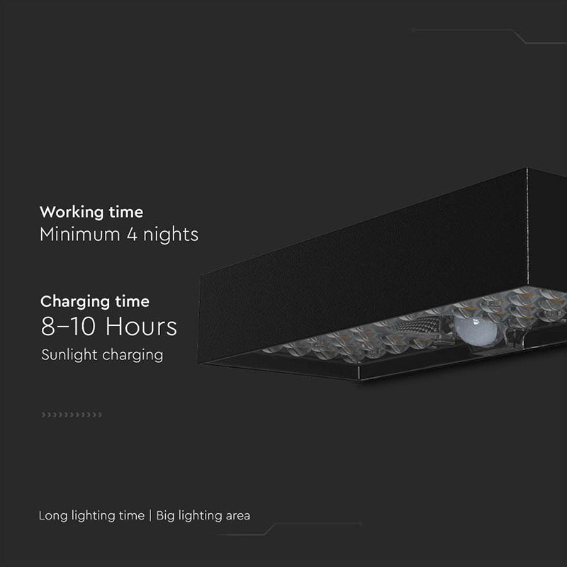 Lampa exterioară LED 6W cu încărcare solară IP65, lumină neutru 4000K, V-Tac