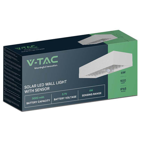 Lampa exterioară LED 6W cu încărcare solară IP65, lumină neutru 4000K, V-Tac