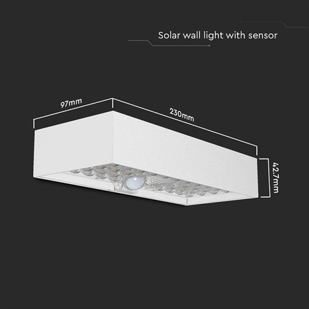 Lampa exterioară LED 6W cu încărcare solară IP65, lumină neutru 4000K, V-Tac