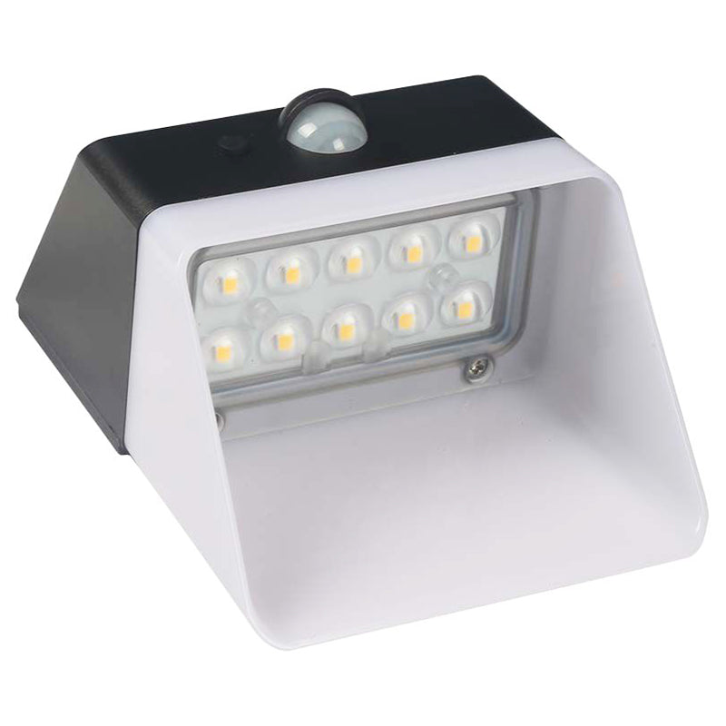 Lampă solară exterioară 2W 4000K cu senzor PIR, IP65, alb/negru V-Tac SKU-10309