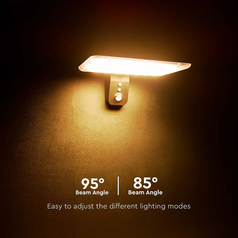 Lampă solară de exterior 15 W cu senzor PIR și 2 culori de iluminare V-Tac