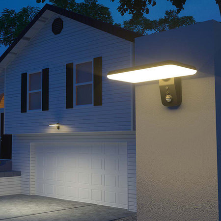 Lampă solară de exterior 15 W cu senzor PIR și 2 culori de iluminare V-Tac
