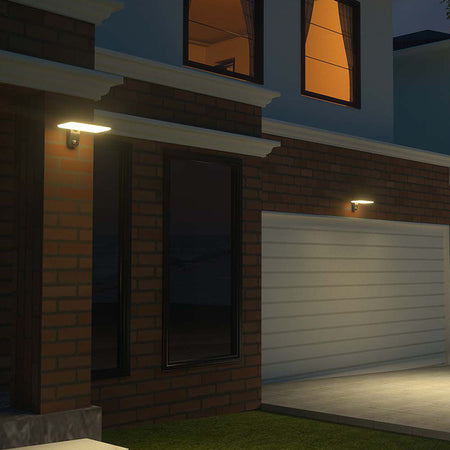 Lampă solară de exterior 15 W cu senzor PIR și 2 culori de iluminare V-Tac