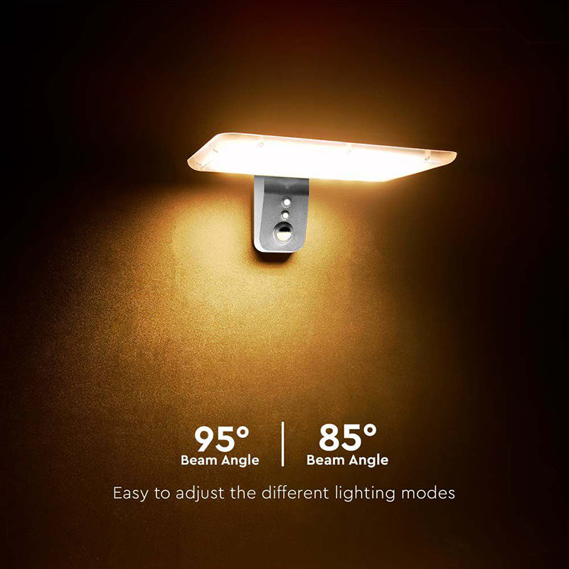 Lampă solară de exterior 15 W cu senzor PIR și 2 culori de iluminare V-Tac