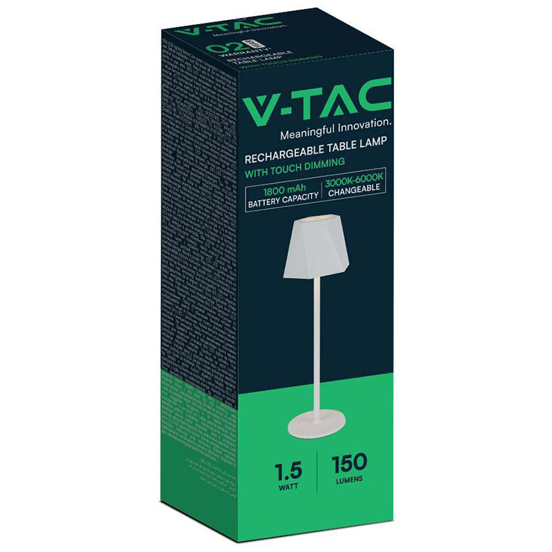 Lampă LED 1.5W 3in1 cu acumulator și funcție dimabilă V-Tac