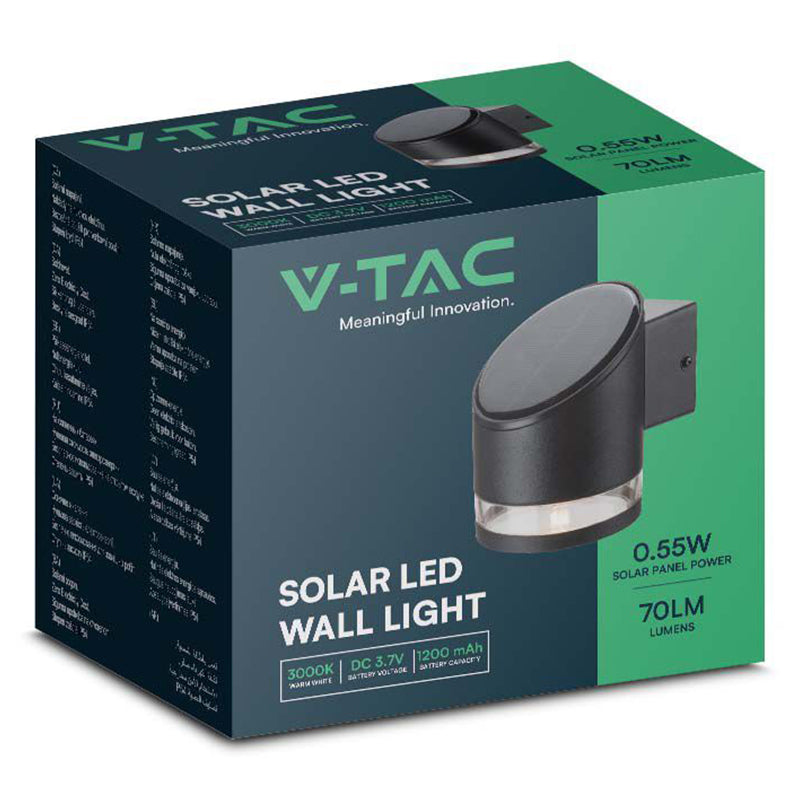 Lampă LED solară 1W cu protecție IP54 și lumină alb cald pentru exterior V-Tac