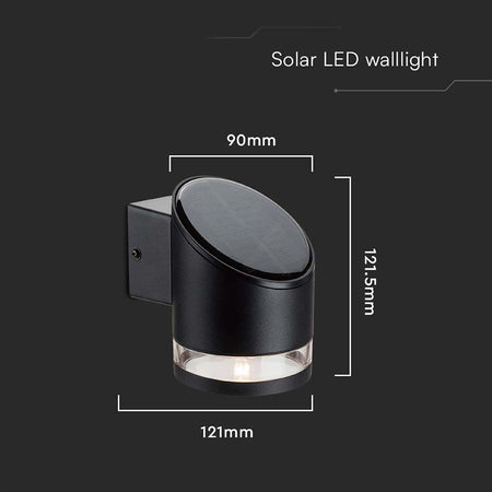 Lampă LED solară 1W cu protecție IP54 și lumină alb cald pentru exterior V-Tac