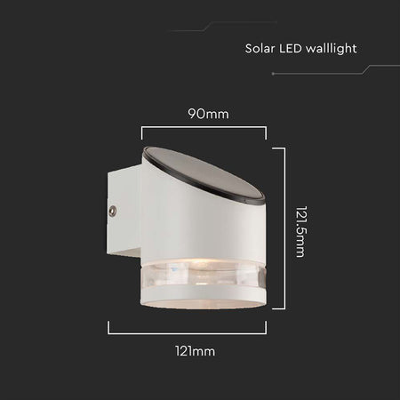 Lampă LED solară 1W cu protecție IP54 și lumină alb cald pentru exterior V-Tac