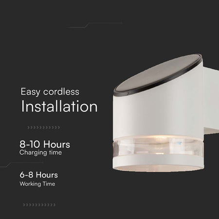 Lampă LED solară 1W cu protecție IP54 și lumină alb cald pentru exterior V-Tac