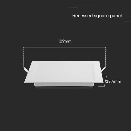 Panou LED 12W încorporabil 6500K cip Samsung pătrat V-Tac SKU-104851