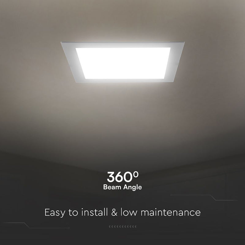 Panou LED 12W încorporabil 6500K cip Samsung pătrat V-Tac SKU-104851