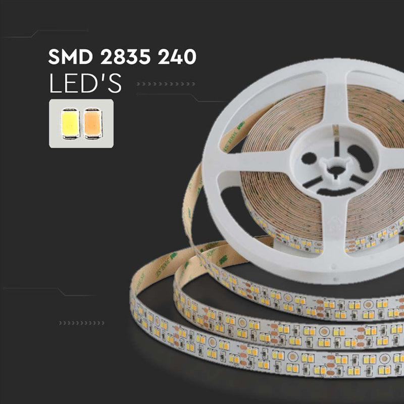 Bandă LED COB 21 W/m 24 V 3în1 IP20, 5 m V-Tac SKU-10554
