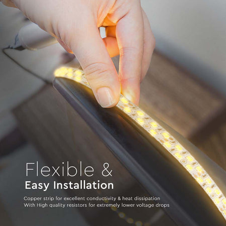 Bandă LED COB 21 W/m 24 V 3în1 IP20, 5 m V-Tac SKU-10554