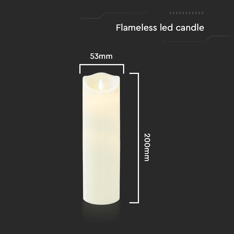 Lumânare LED 53 × 200 mm, 2700K, alb cald, baterii, IP20 V-Tac SKU-10576