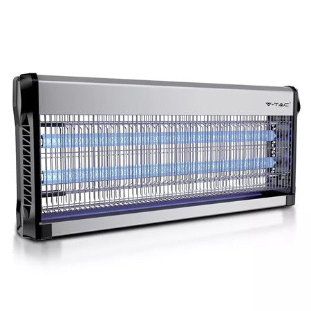 Aparat anti-insecte cu lumină UV 2 × 20 W, aluminiu, V-Tac SKU-11182