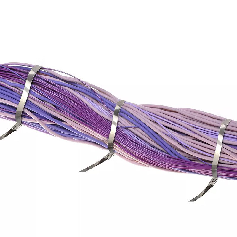 Fașete prindere din oțel 4.6 mm x 20 cm set 100 buc V-Tac SKU-11188