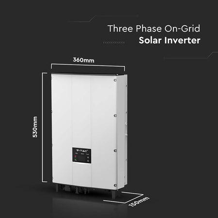 Invertor solar 5 kW on grid trifazat IP65, protecție ridicată V-Tac SKU-11371