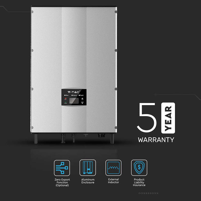 Invertor solar 5 kW on grid trifazat IP65, protecție ridicată V-Tac SKU-11371