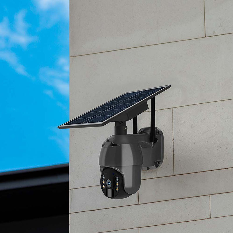 Cameră HD solară smart WiFi PTZ de exterior cu 2MP și detecție PIR V-Tac