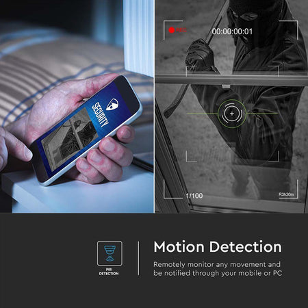 Cameră HD solară smart WiFi PTZ de exterior cu 2MP și detecție PIR V-Tac