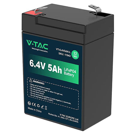 Acumulator lithium 6.4 V 5 Ah IP55 V-Tac SKU-11943