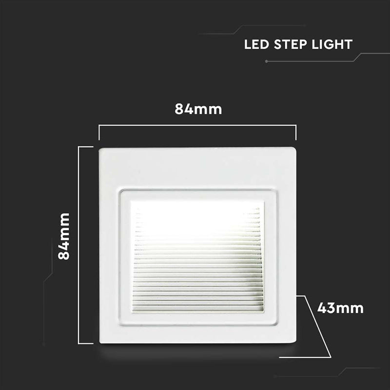 Corp Iluminat Led Steplight Montaj Scara/perete 3w 4000k Alb Neutru