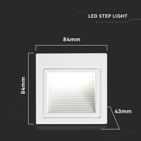 Corp Iluminat Led Steplight Montaj Scara/perete 3w 4000k Alb Neutru