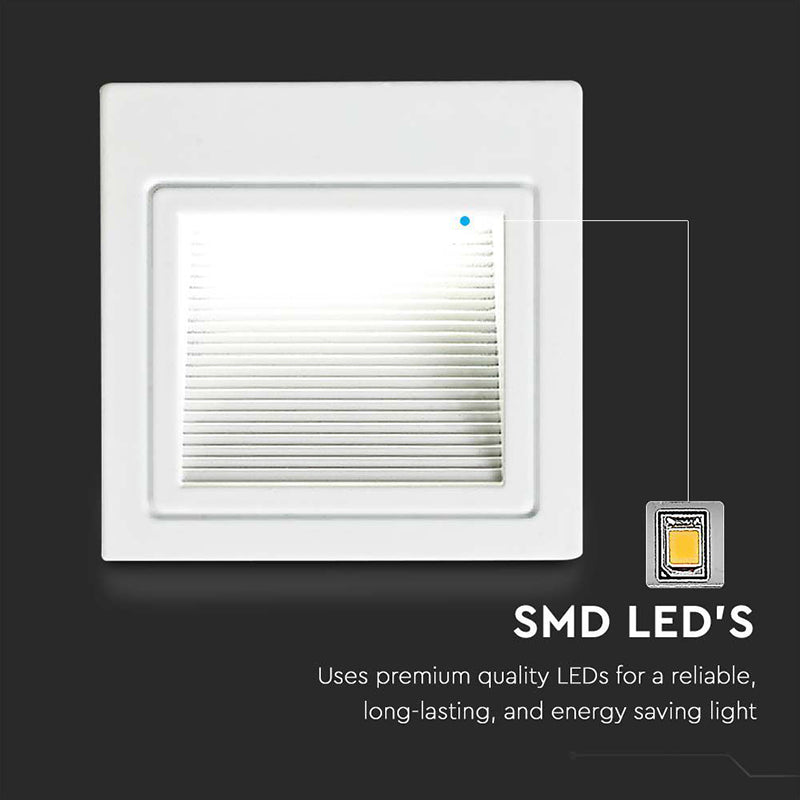 Corp Iluminat Led Steplight Montaj Scara/perete 3w 4000k Alb Neutru