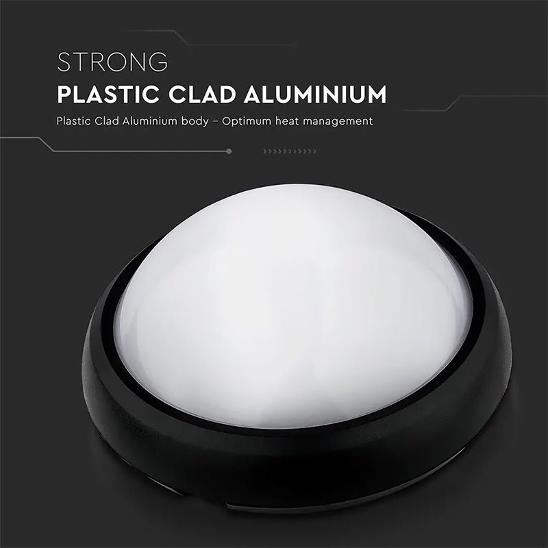 Aplica rotundă LED 12W IP54 lumină alb cald, montaj plafon, V-Tac SKU-1349