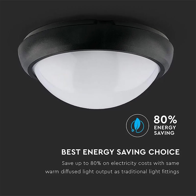 Aplica rotundă LED 12W IP54 lumină alb cald, montaj plafon, V-Tac SKU-1349