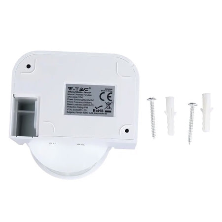 Senzor mișcare cu infraroșu 180° IP44, max 1200 W V-Tac SKU-1354