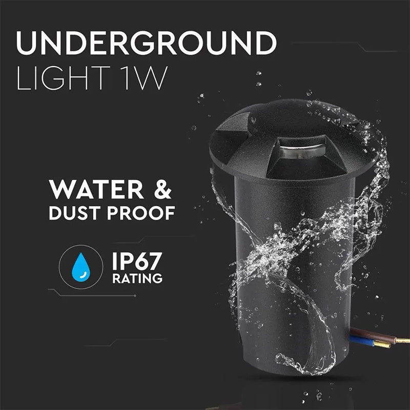 Spot LED Steplight 1W 6400K alb rece, IP67, încastrat V-Tac SKU-1472