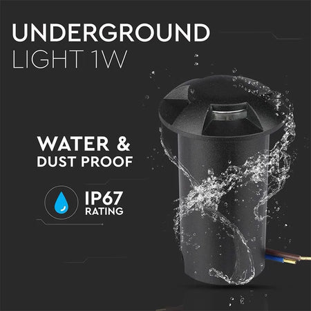 Spot LED Steplight 1W 6400K alb rece, IP67, încastrat V-Tac SKU-1472