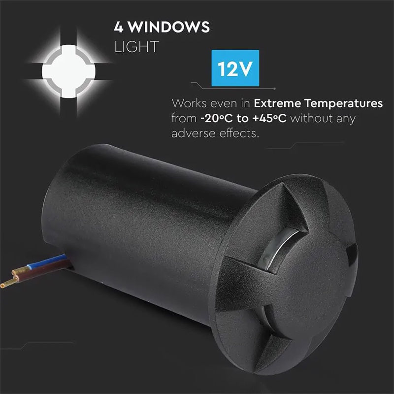 Spot LED Steplight 1W 6400K alb rece, IP67, încastrat V-Tac SKU-1472