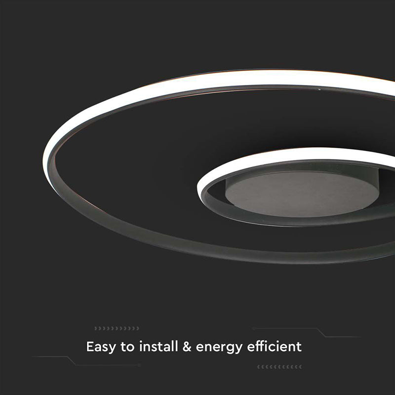 Candelabru LED dimabil 48W 3000K negru, 62×62×10 cm, V-Tac SKU-14990