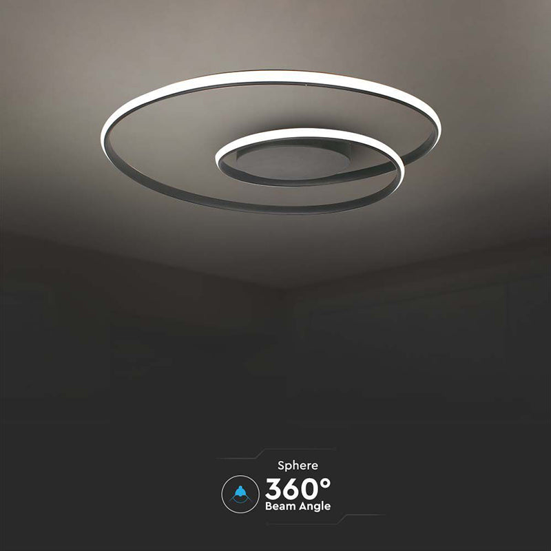 Candelabru LED dimabil 48W 3000K negru, 62×62×10 cm, V-Tac SKU-14990