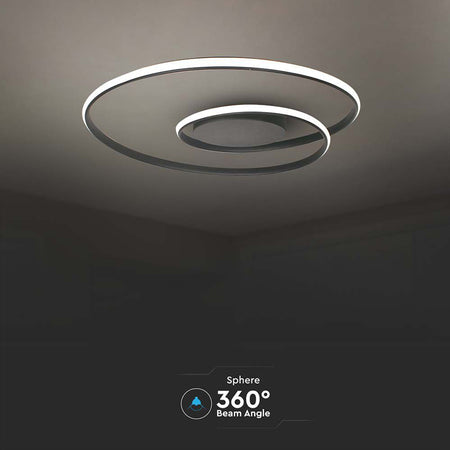 Candelabru LED dimabil 48W 3000K negru, 62×62×10 cm, V-Tac SKU-14990