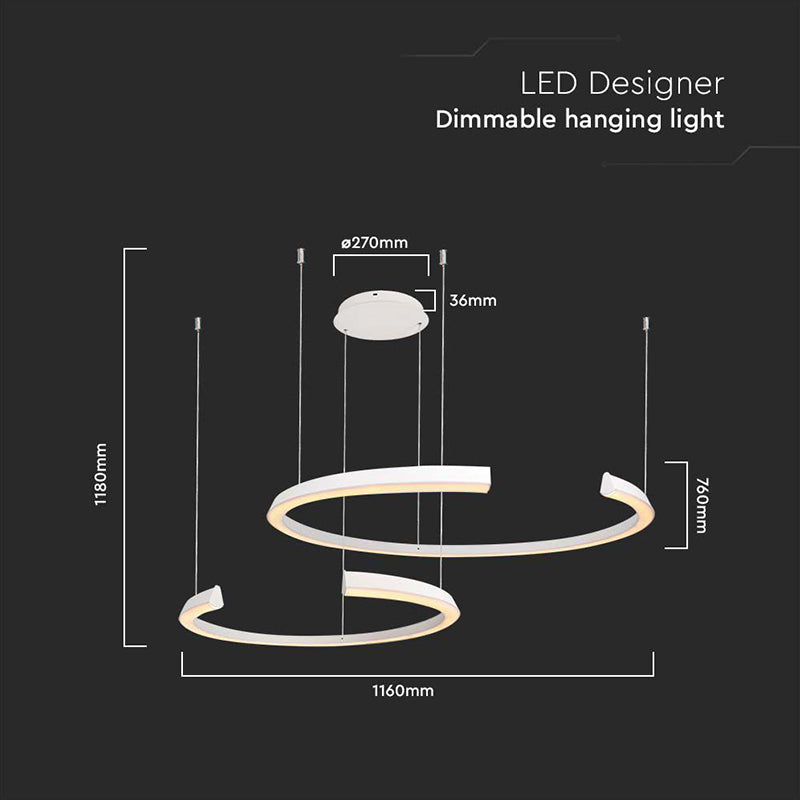 Candelabru Led Dimabil 50w 3000k 110x80x120cm - Alb