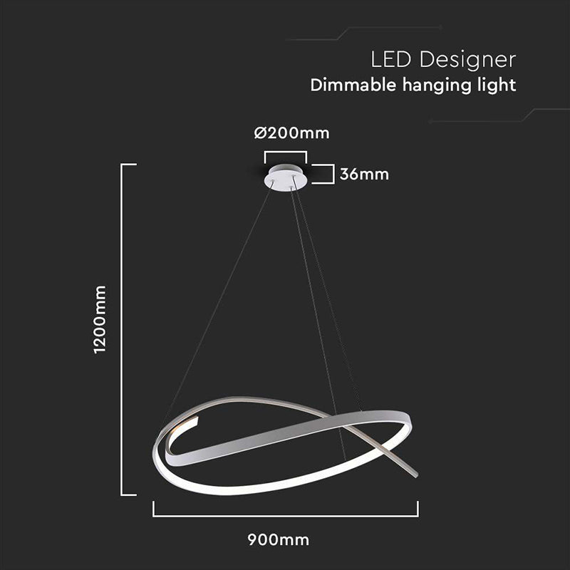 Candelabru Led Dimabil 48w 4000k 80x120cm - Alb