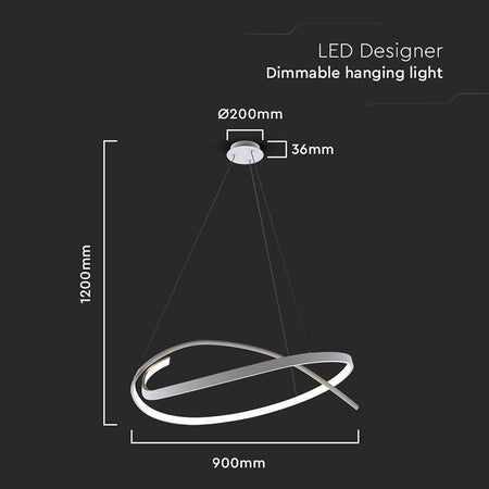 Candelabru Led Dimabil 48w 4000k 80x120cm - Alb
