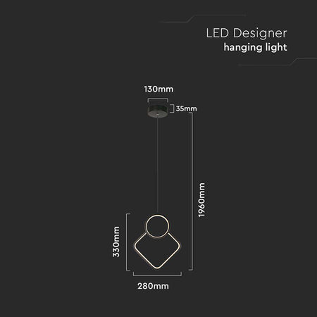 Candelabru LED 12W 3000K, negru, lumina caldă, V-Tac SKU-14998