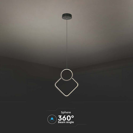 Candelabru LED 12W 3000K, negru, lumina caldă, V-Tac SKU-14998