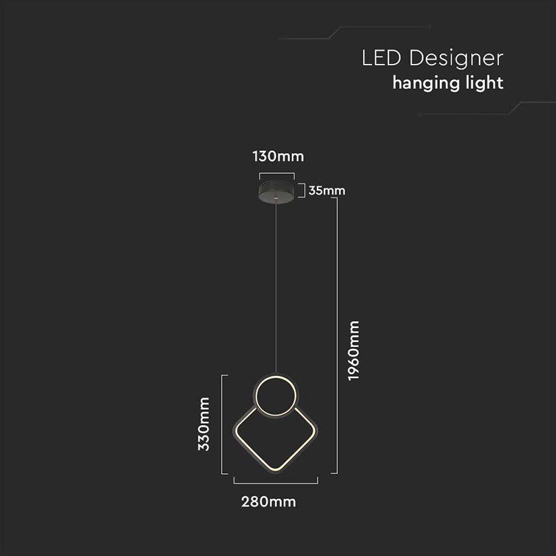 Candelabru LED 12W 4000K negru V-Tac SKU-14999