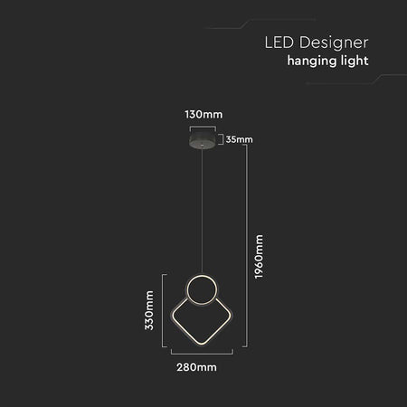 Candelabru LED 12W 4000K negru V-Tac SKU-14999
