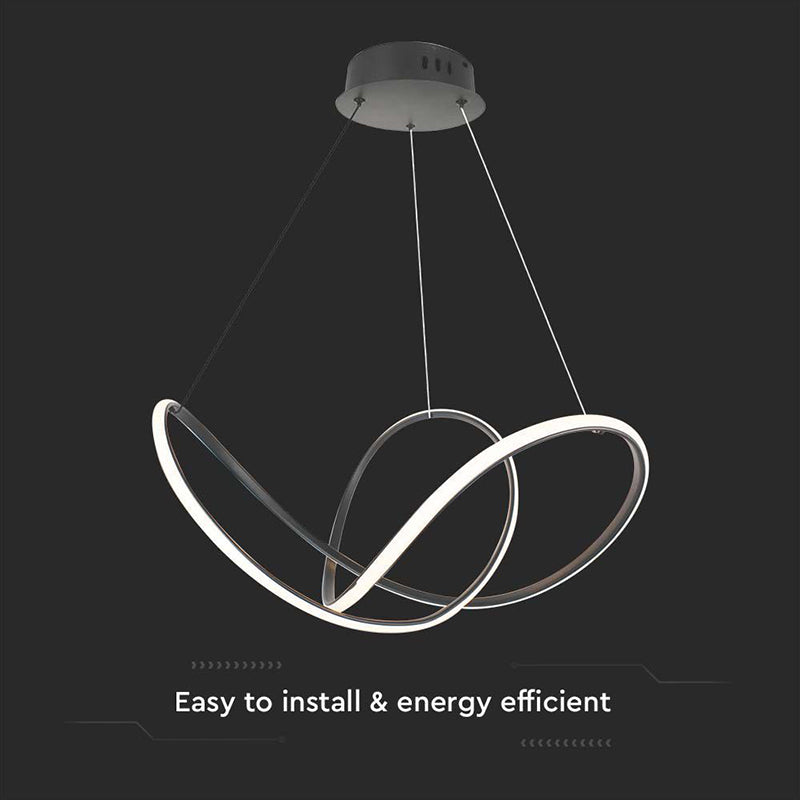 Candelabru LED 49 W cu lumină alb cald 3000 K și dimensiuni 70 × 120 cm, negru V-Tac SKU-15340