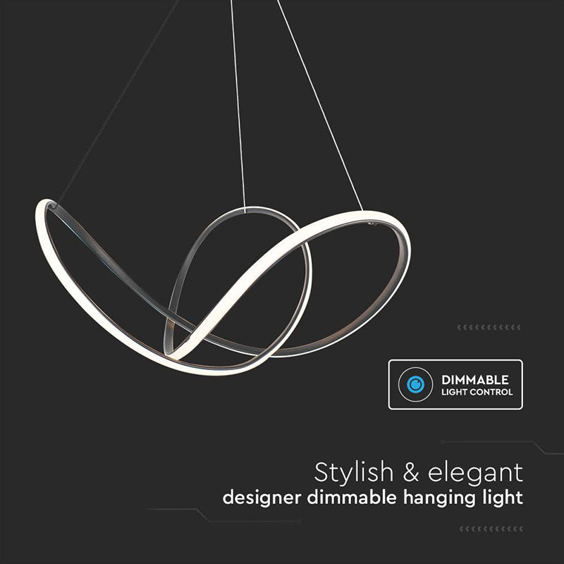 Candelabru LED 49 W cu lumină alb cald 3000 K și dimensiuni 70 × 120 cm, negru V-Tac SKU-15340