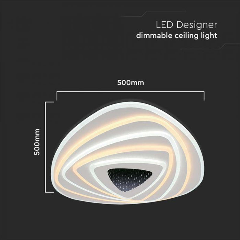 Corp iluminat decorativ dimabil 120W, lumina 3 în 1, alb, V-Tac SKU-15357